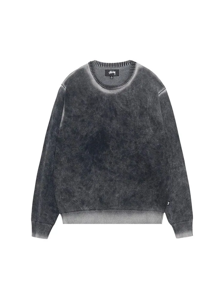Свитер Stussy Faded Knit Crew — изображение 1 из 2, черный