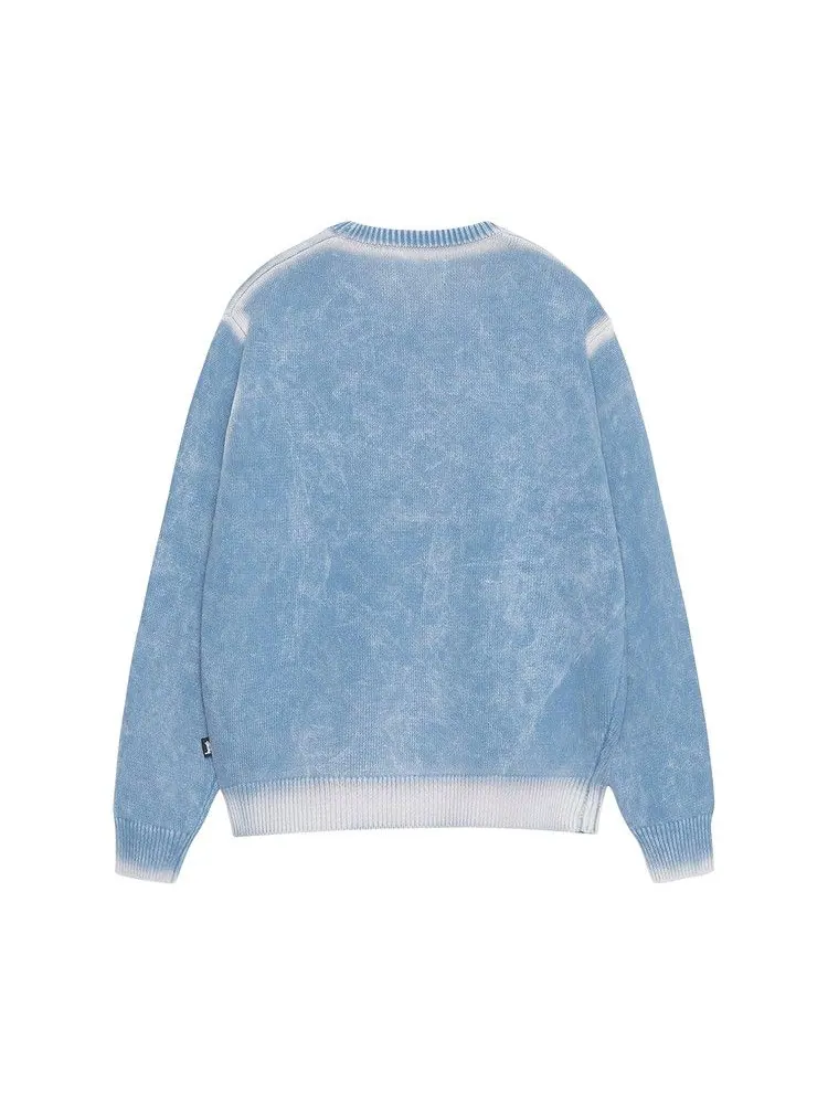 Свитер Stussy Faded Knit Crew — изображение 2 из 2, синий