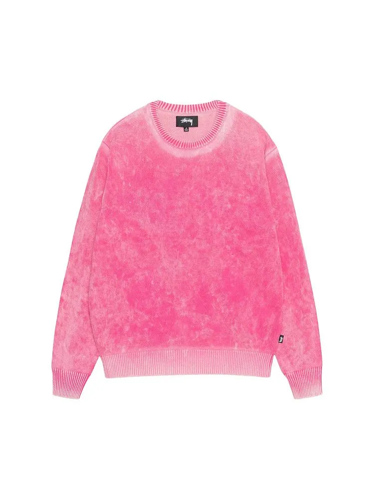 Свитер Stussy Faded Knit Crew — изображение 1 из 2, розовый