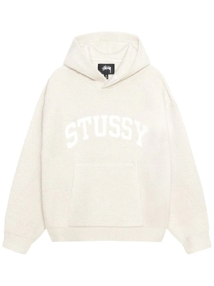 Худи Stussy Felt Patch Knit Hoodie 'Natural' — изображение 1 из 2, прозрачный