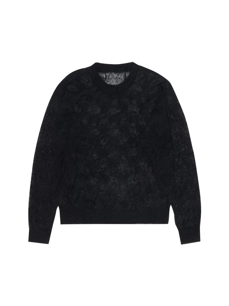 Свитер Stussy Loose Knit Cross Cable Sweater — изображение 1 из 1, черный