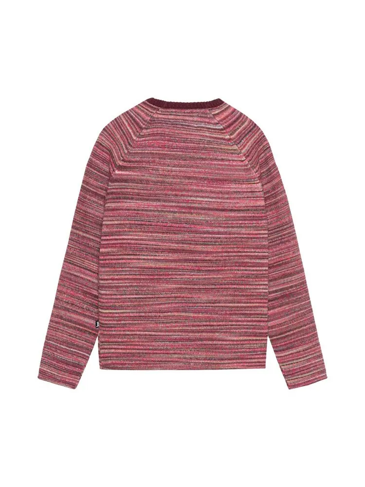 Свитер Stussy Textured Knit Contrast Collar Crew — изображение 2 из 2, красный мульти