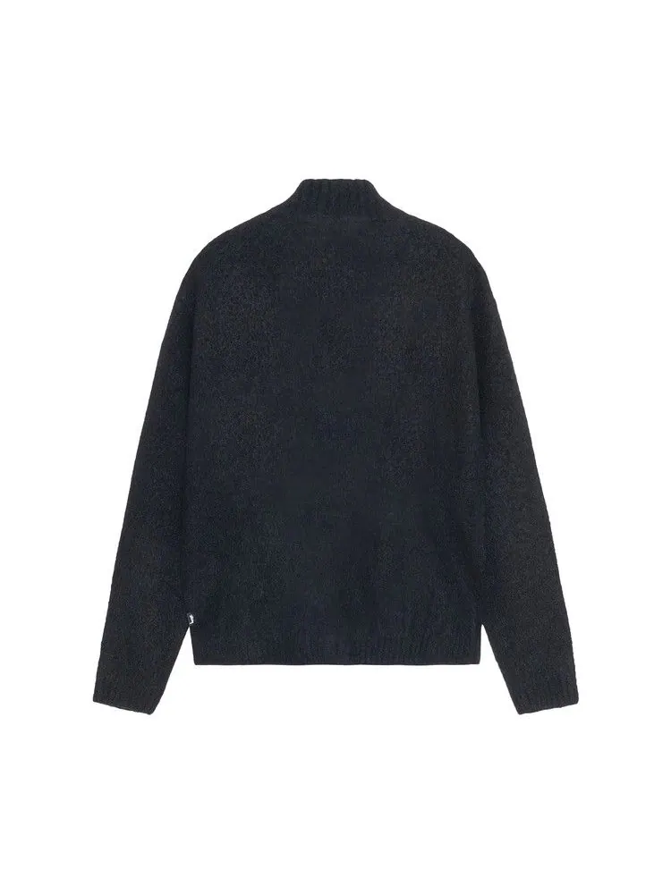 Свитер Stussy Full Zip Brushed Merino Sweater — изображение 2 из 2, черный