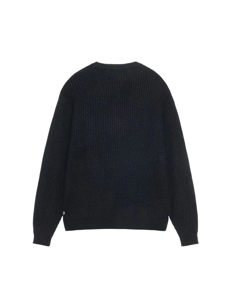 Свитер Stussy Waffle Knit Cashmere Crew — изображение 2 из 2, черный