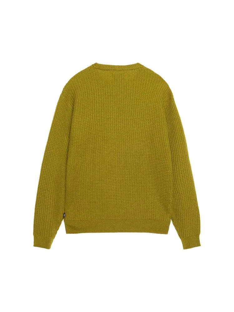 Свитер Stussy Waffle Knit Cashmere Crew — изображение 2 из 2, мох