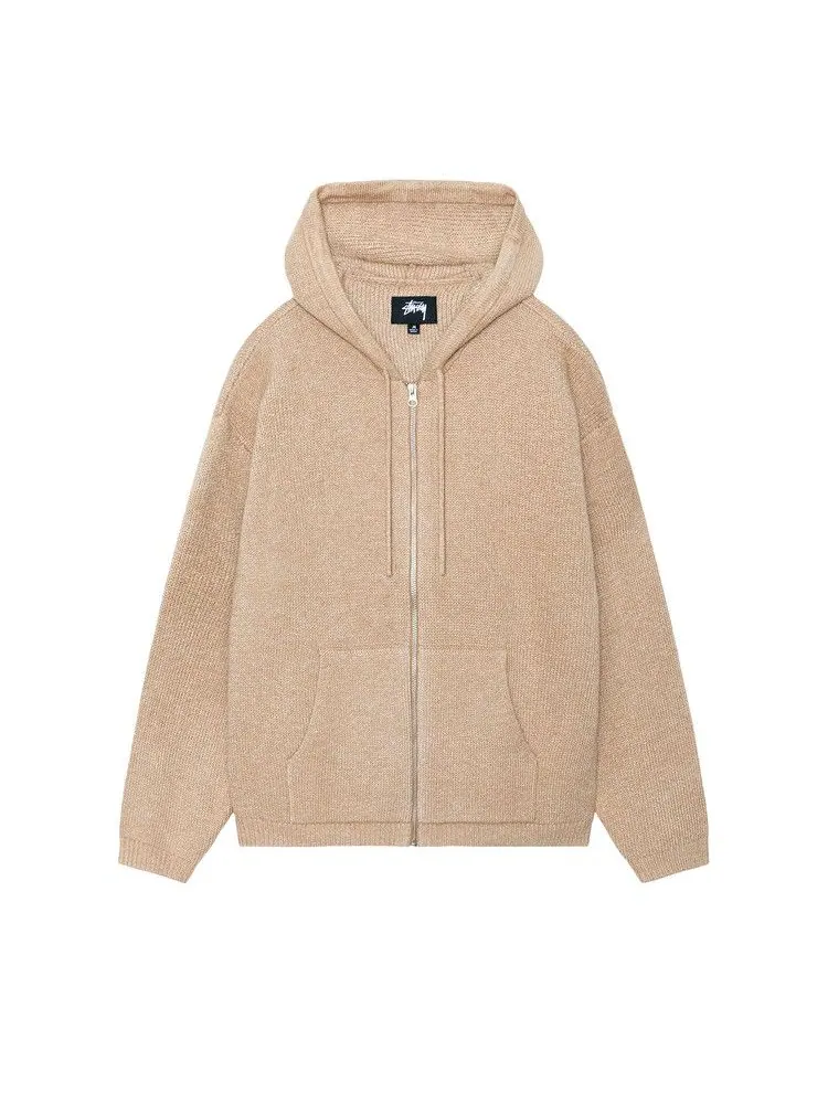 Свитер Stussy Hooded Zip Sweater — изображение 1 из 2, верблюжий