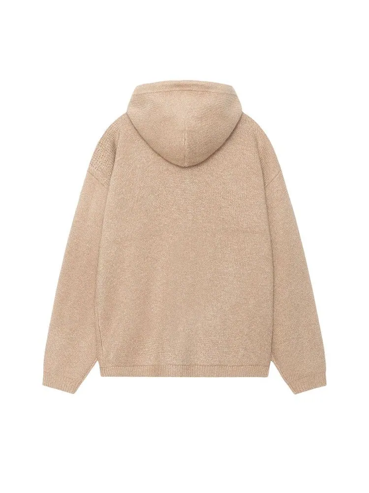 Свитер Stussy Hooded Zip Sweater — изображение 2 из 2, верблюжий