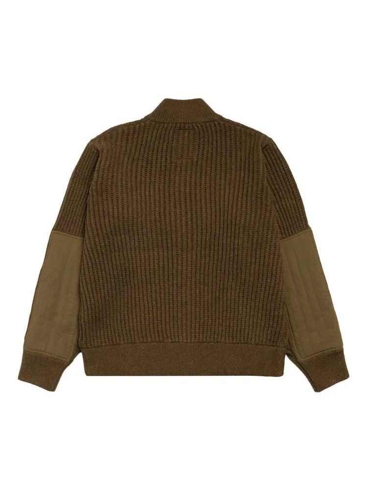 Свитер Stussy Patch Zip Sweater 'Green' — изображение 2 из 2, зеленый
