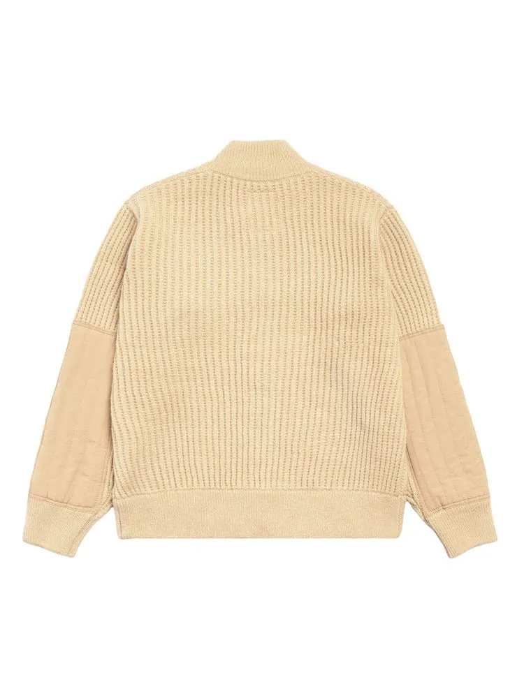 Свитер Stussy Patch Zip Sweater 'Sand' — изображение 2 из 2, бежевый