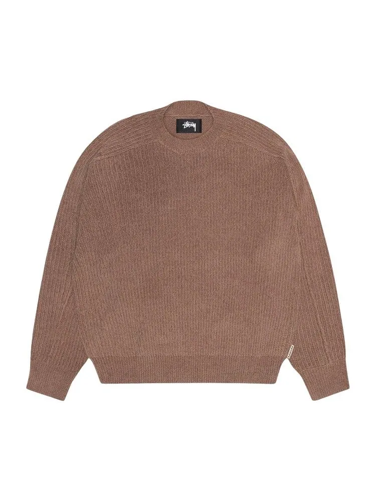 Свитер Stussy Exposed Seam Crew — изображение 1 из 2, коричневый