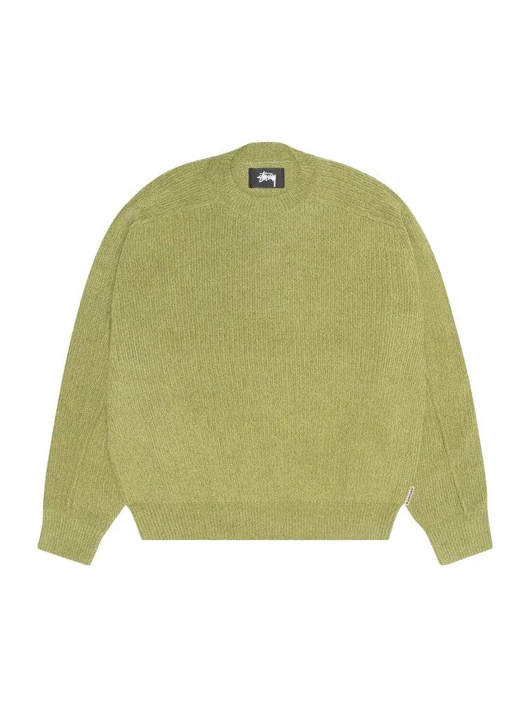 Свитер Stussy Exposed Seam Crew — изображение 1 из 2, зеленый