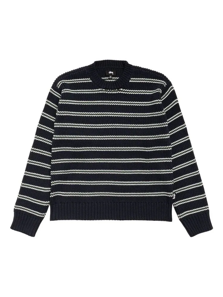 Топ Stussy Stripe Knit Crew 'Ocean' — изображение 1 из 2, синий