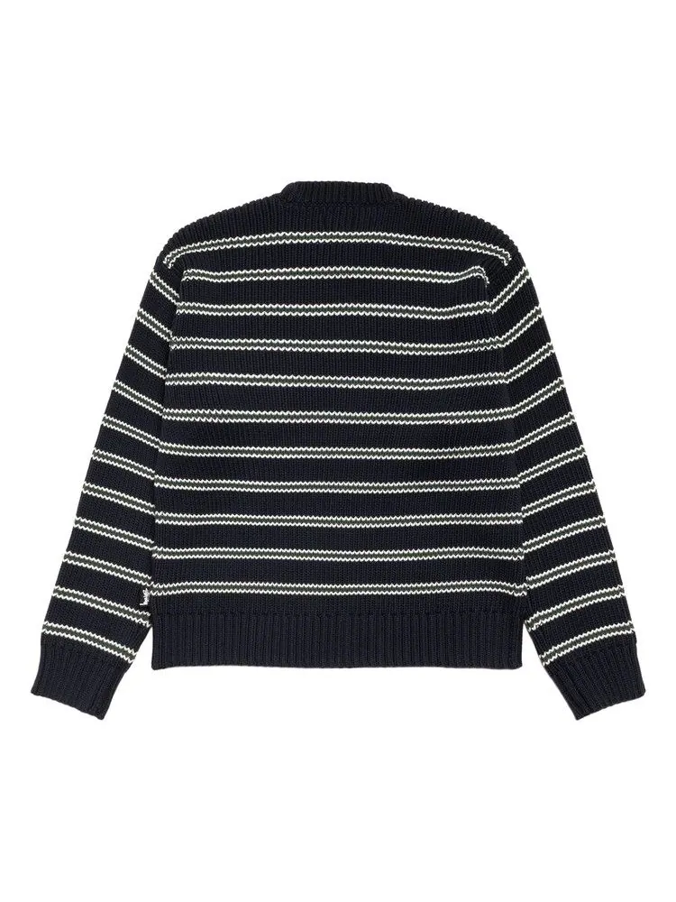 Топ Stussy Stripe Knit Crew 'Ocean' — изображение 2 из 2, синий