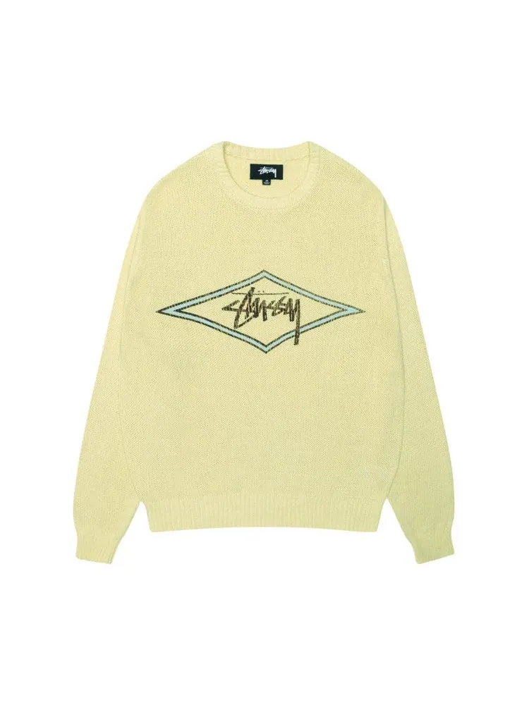 Свитер Stussy Surf Team Sweater, Faded Lime — изображение 1 из 2, зеленый