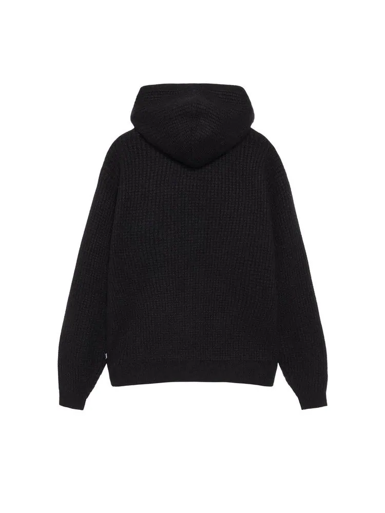 Худи Stussy Waffle Cashmere Zip Hoodie — изображение 2 из 2, черный