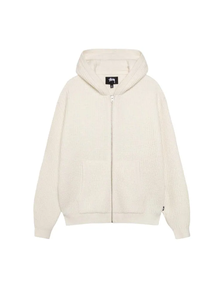 Худи Stussy Waffle Cashmere Zip Hoodie — изображение 1 из 2, белый