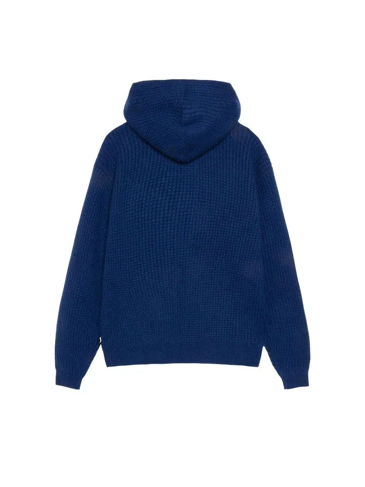 Худи Stussy Waffle Cashmere Zip Hoodie — изображение 2 из 2, темно-синий