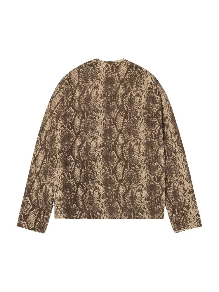 Топ Stussy Python Knit Crew 'Khaki' — изображение 2 из 2, бежевый