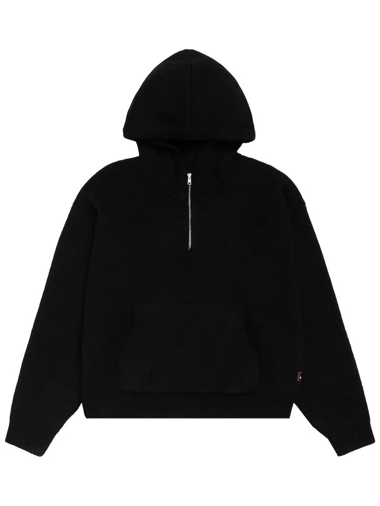 Худи Stussy Quarter Zip Knit — изображение 1 из 2, черный