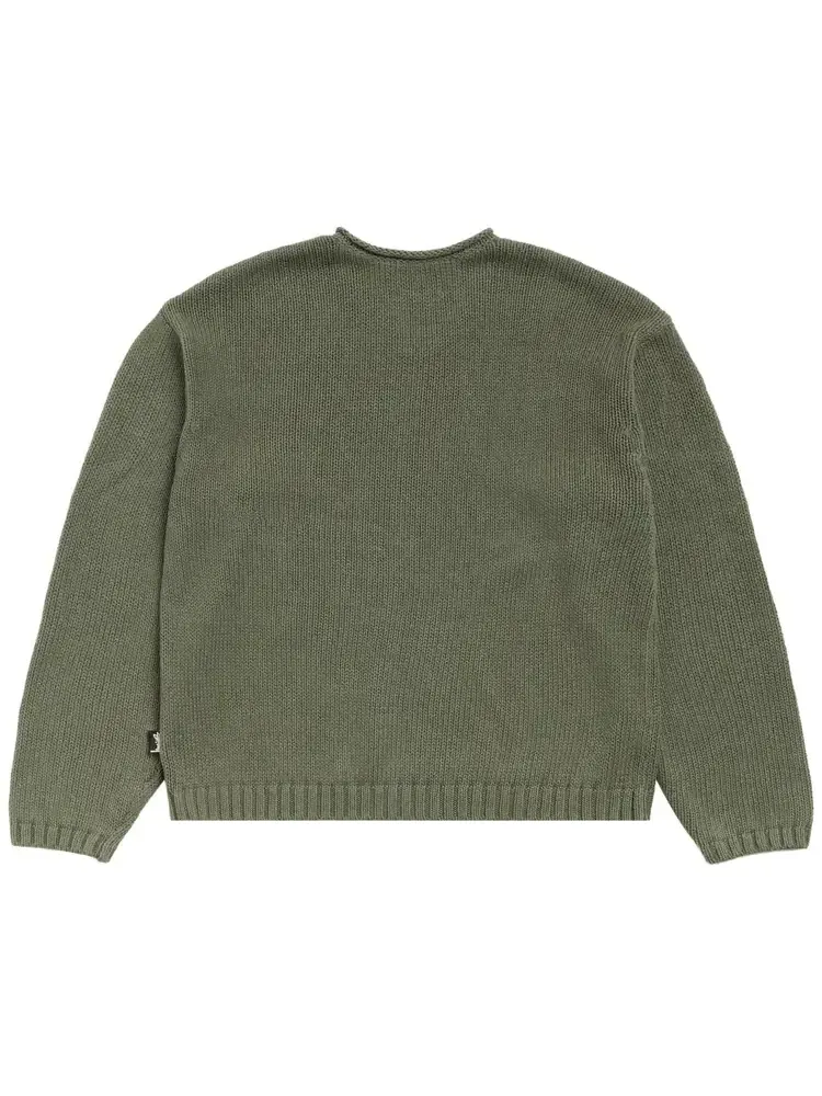 Свитер Stussy с V-образным вырезом — изображение 2 из 2, оливковый