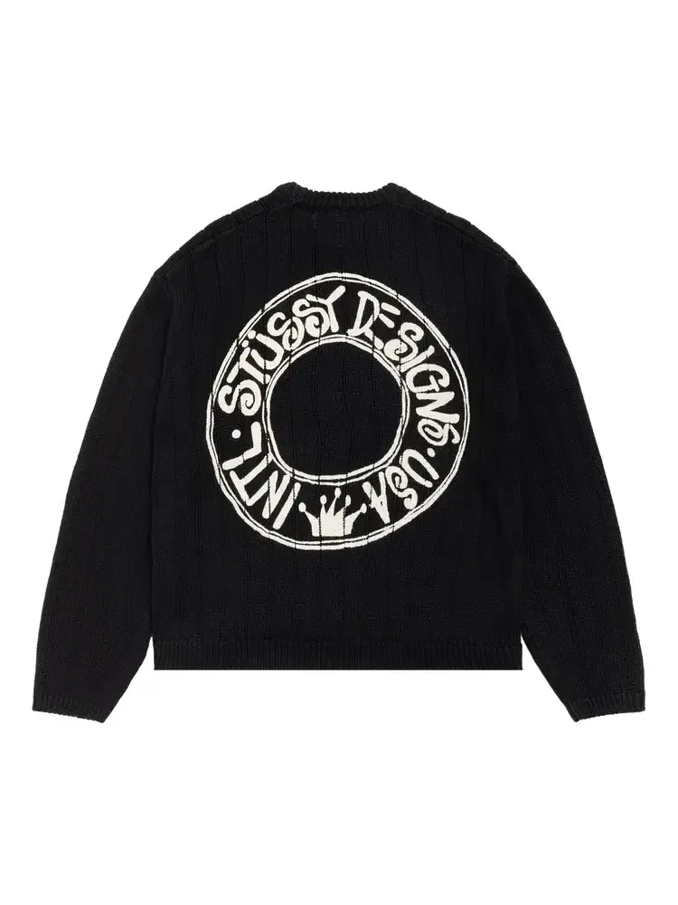 Свитер с логотипом Stussy Buana — изображение 2 из 2, черный