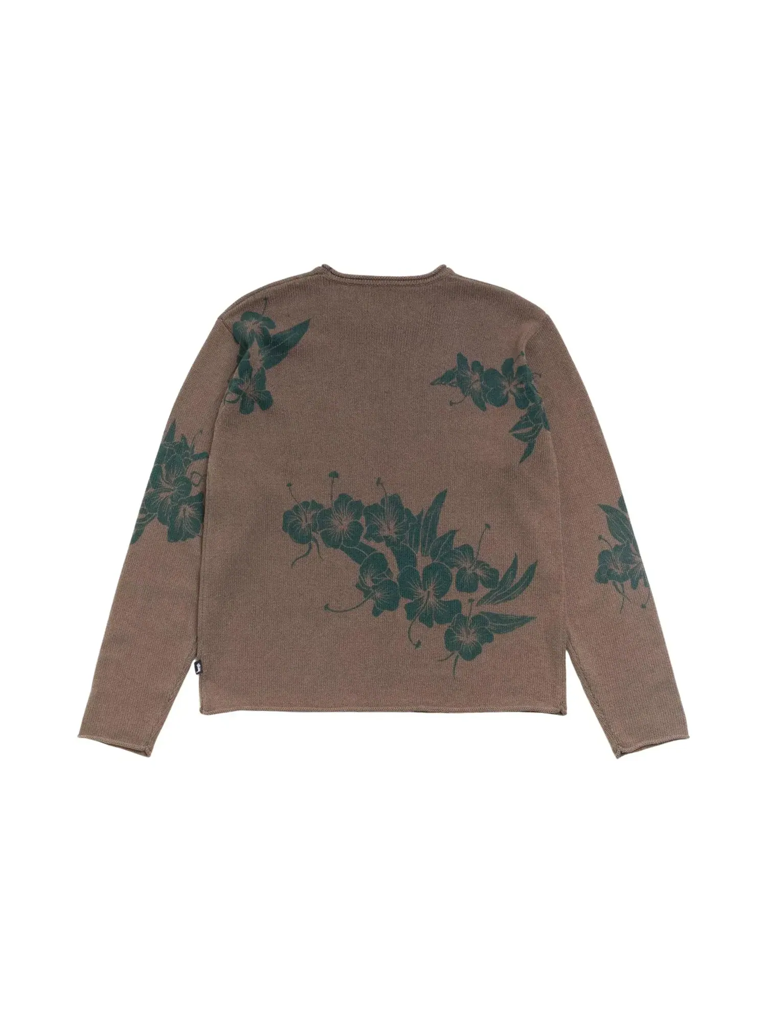 Свитер Stussy с цветочным принтом и высоким воротником — изображение 2 из 2, коричневый