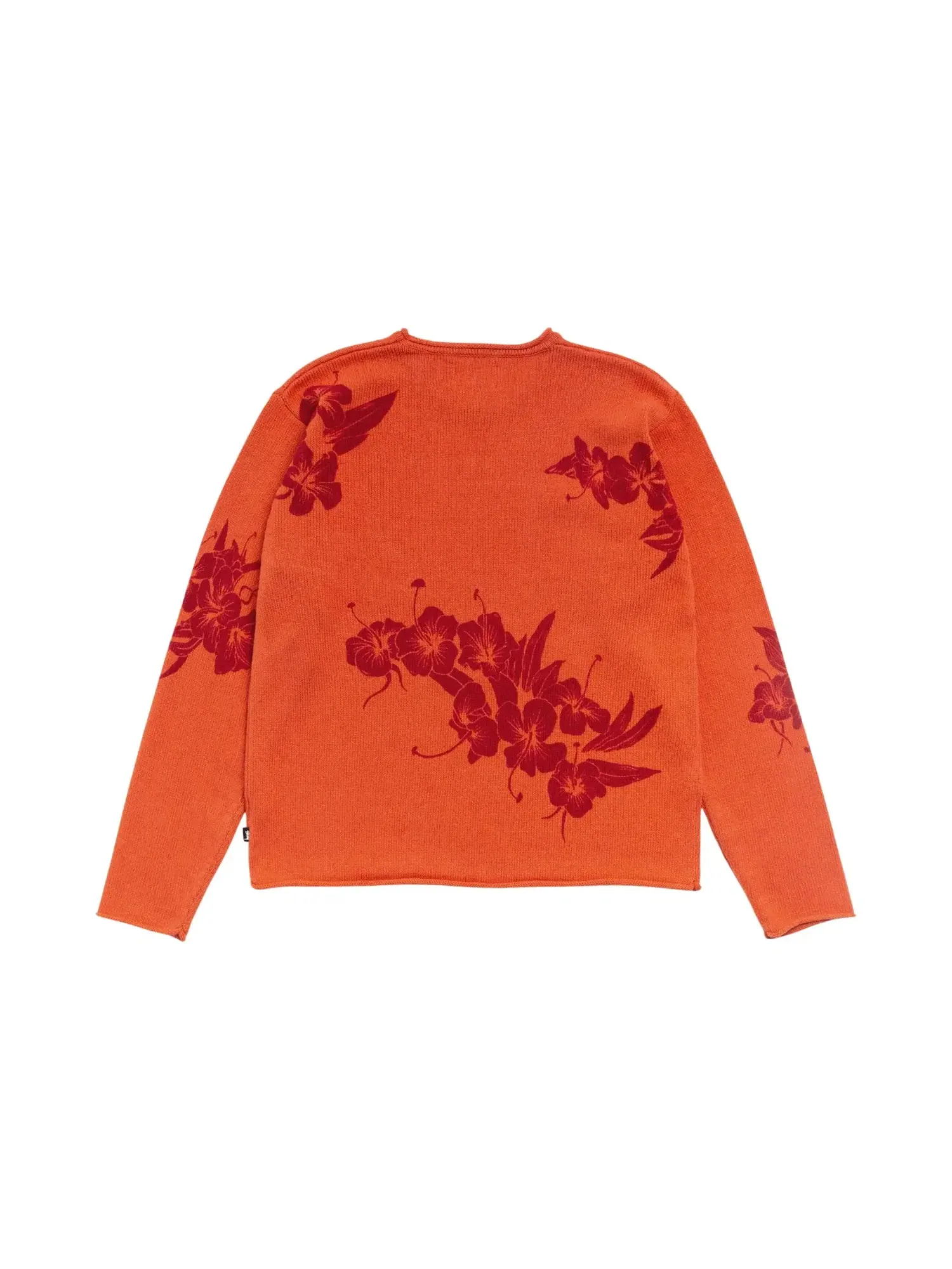 Свитер Stussy с цветочным принтом и высоким воротником — изображение 2 из 2, красный