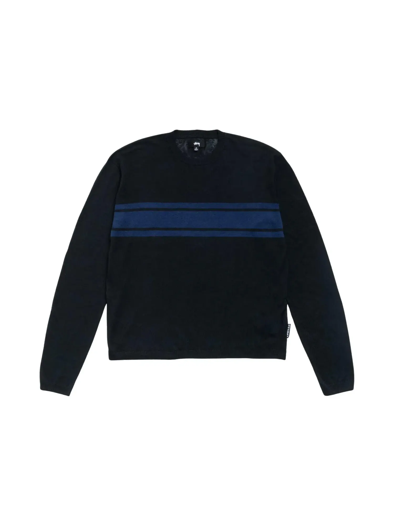 Легкий полосатый свитер Stussy — изображение 1 из 2, черный