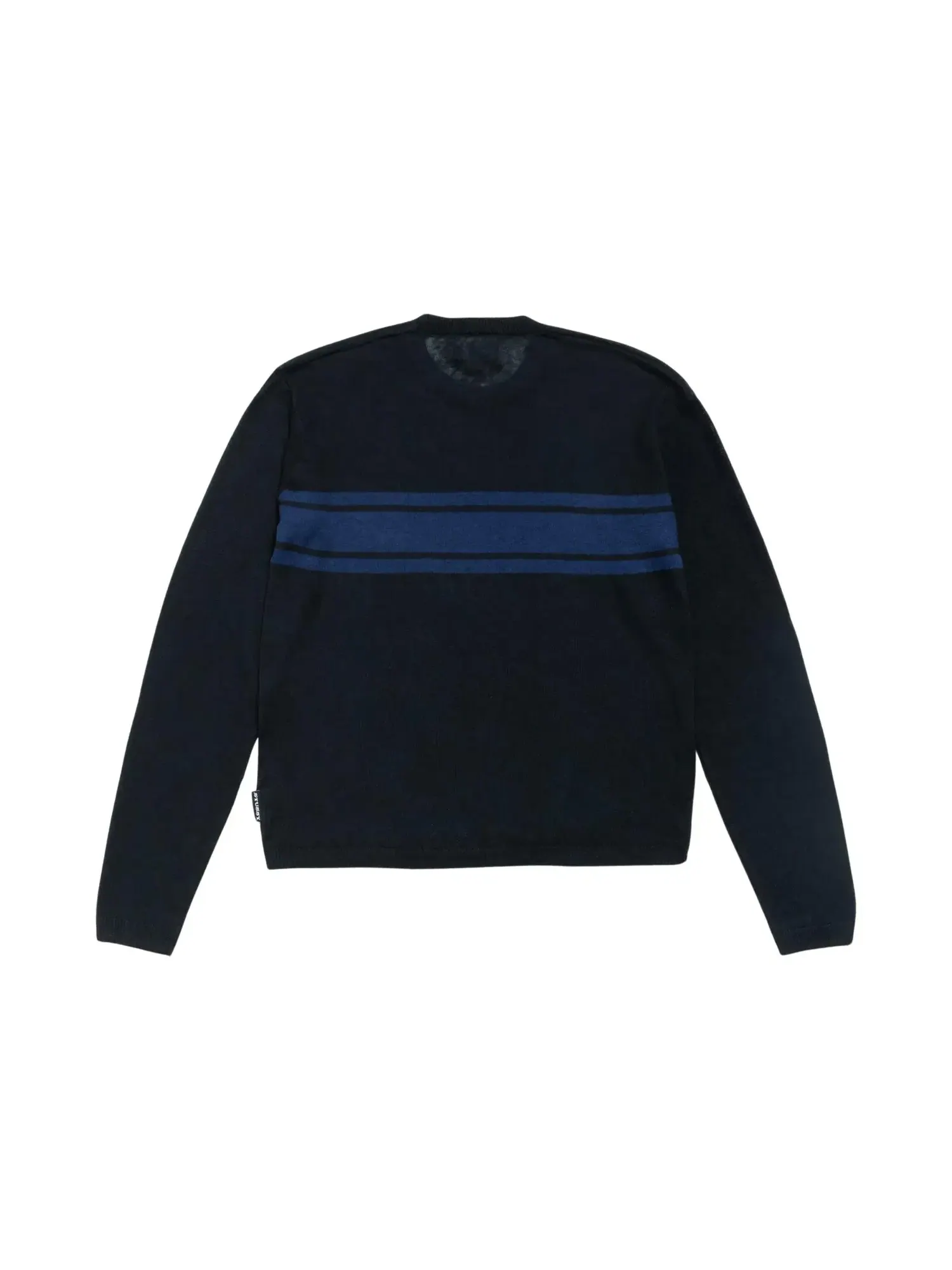 Легкий полосатый свитер Stussy — изображение 2 из 2, черный
