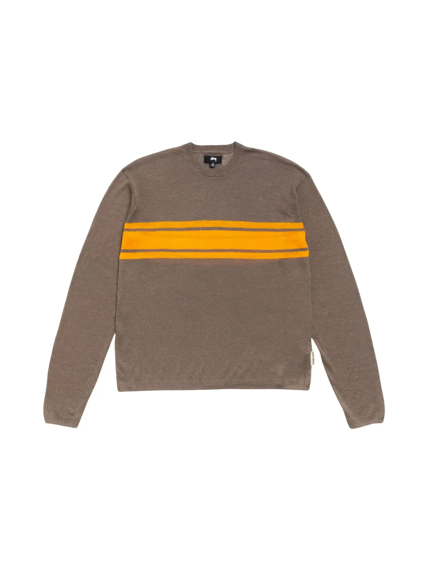 Легкий полосатый свитер Stussy — изображение 1 из 2, коричневый