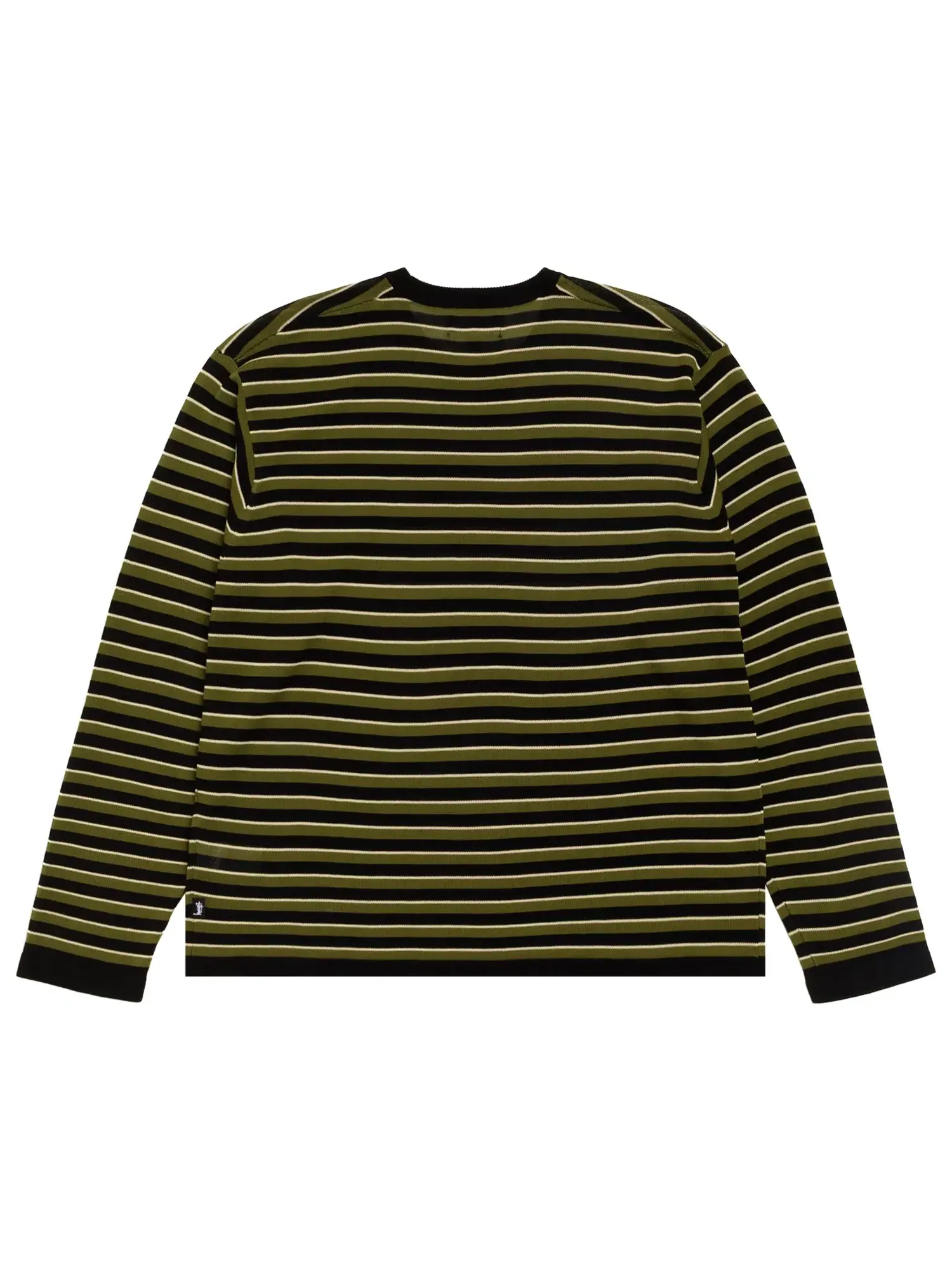 Легкий полосатый свитер Stussy — изображение 2 из 2, черный