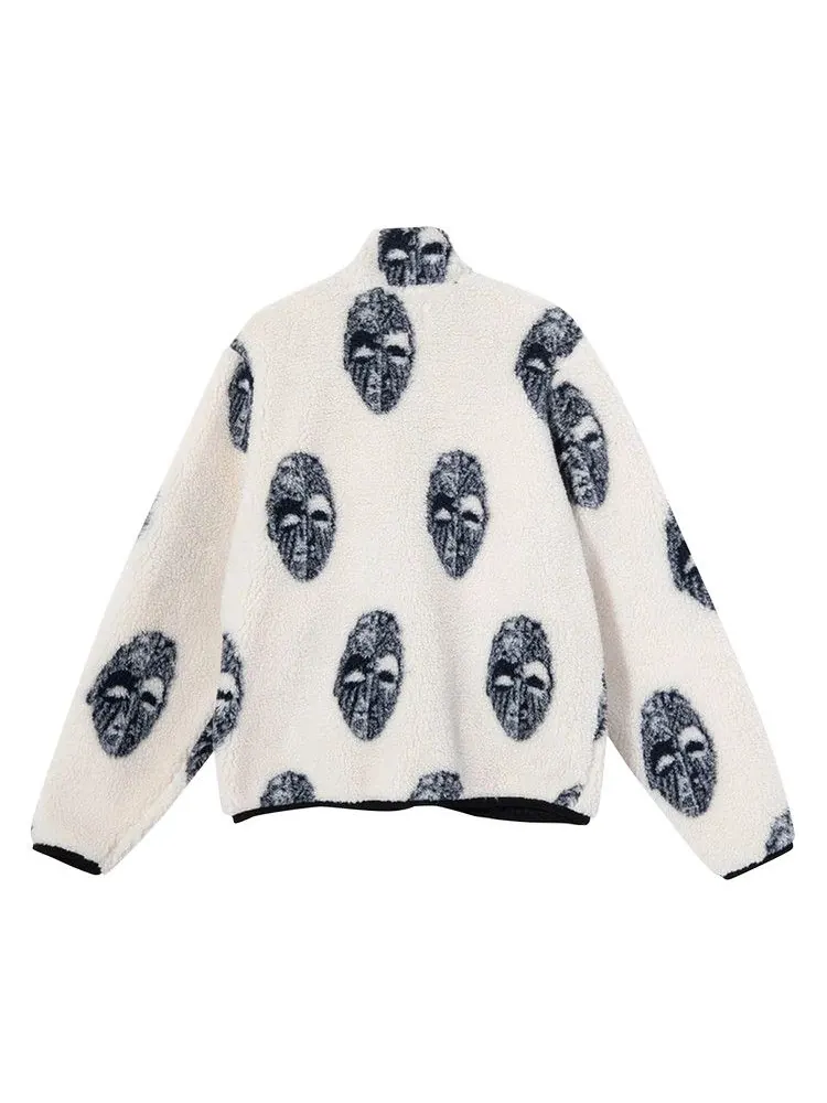 Куртка Stussy Mask Jacquard Sherpa — изображение 2 из 2, прозрачный