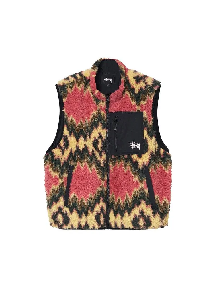 Утепленный жилет Stussy Fillmore Sherpa Vest — изображение 1 из 2, желтый