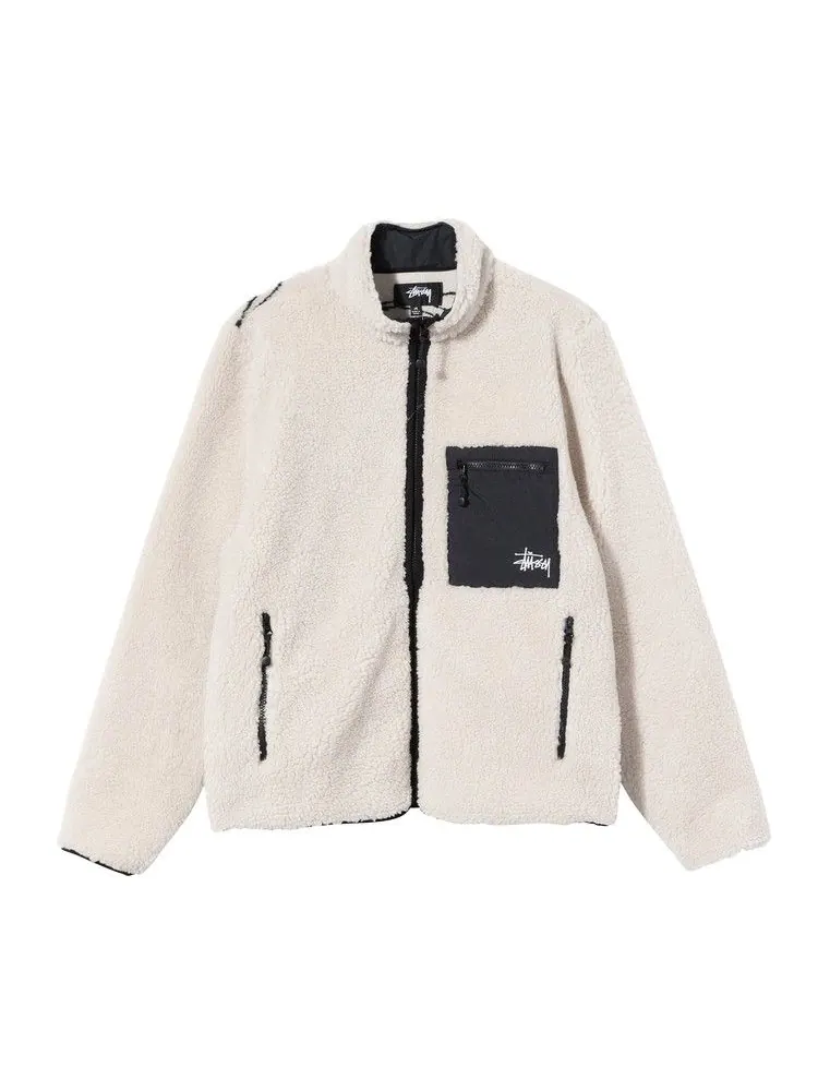 Куртка Stussy Venus Jacquard Sherpa Jacket, Neutrals