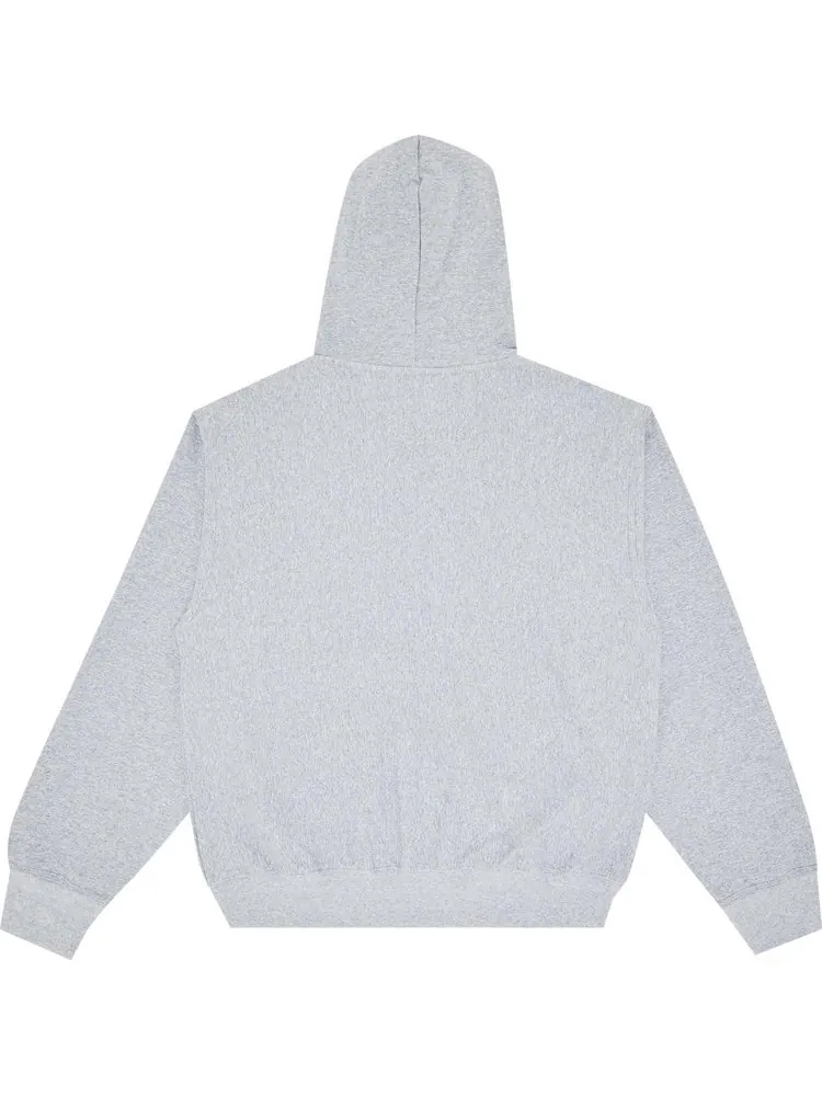 Толстовка Stussy Stock Logo Zip Hood 'Grey Heather' — изображение 2 из 3, серый
