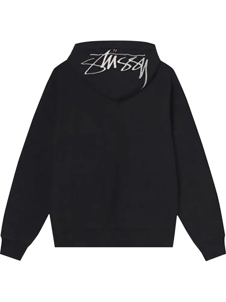Толстовка Stussy Back Hood Appliqué Hood 'Black' — изображение 2 из 2, черный