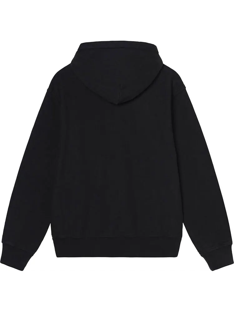 Толстовка Stussy Stock Logo Appliqué Hood 'Black' — изображение 2 из 2, черный