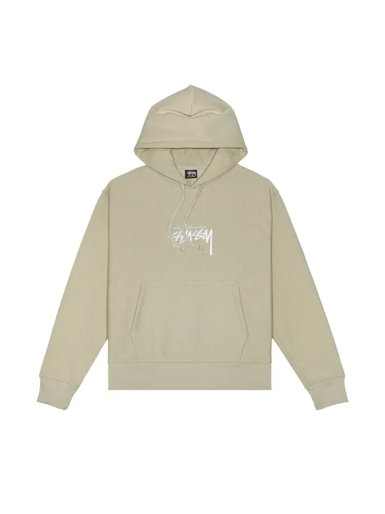 Худи Stussy Stock Logo Appliqué Hood Khaki — изображение 1 из 2, хаки