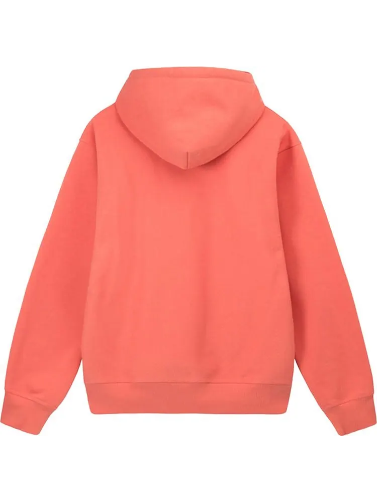 Толстовка Stussy Stock Logo Appliqué Hood 'Rose' — изображение 2 из 2, красный