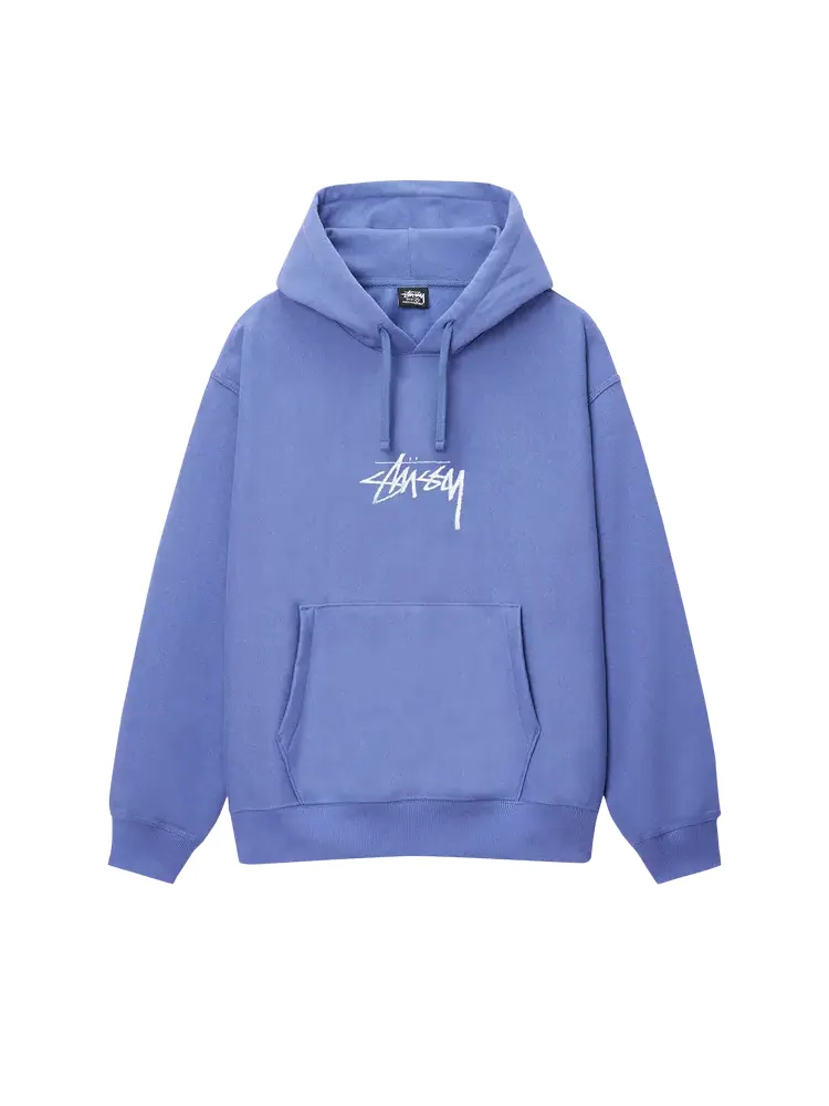 Худи Stussy Stock Logo Appliqué 'Storm' — изображение 1 из 3, синий