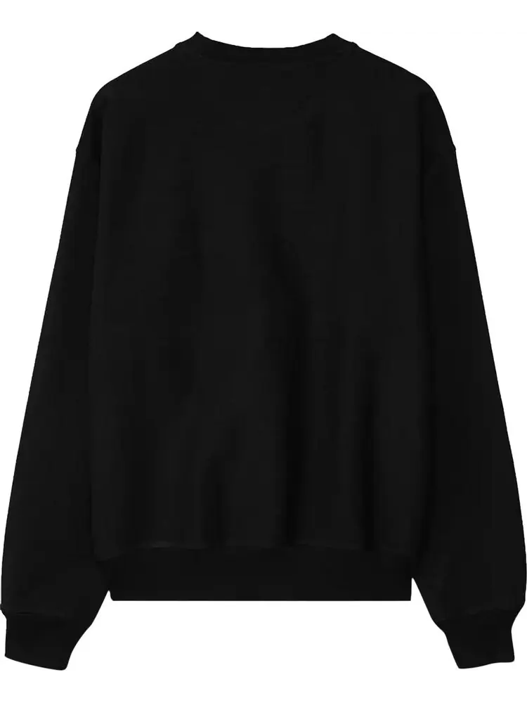 Толстовка Stussy Swirl Appliqué Crew 'Black' — изображение 2 из 3, черный