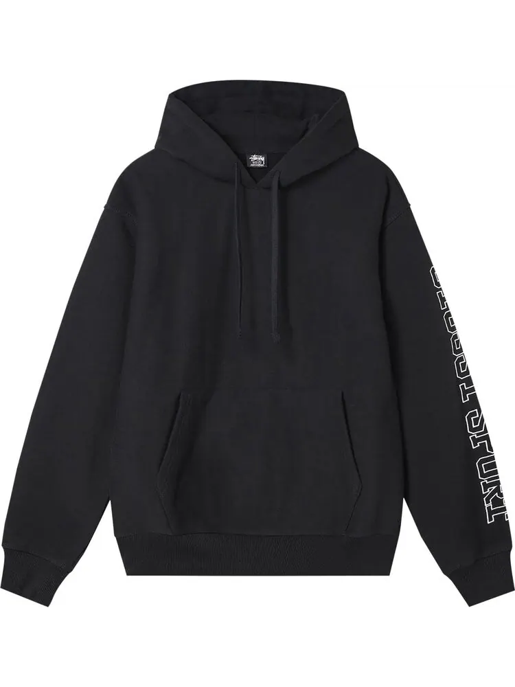 Толстовка Stussy Sport Appliqué Hood 'Black' — изображение 1 из 2, черный