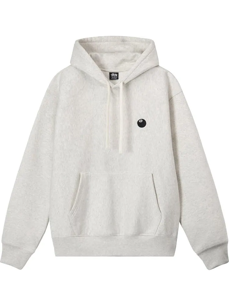 Худи Stussy 8 Ball Embroidered Hoodie 'Ash Heather' — изображение 1 из 2, серый