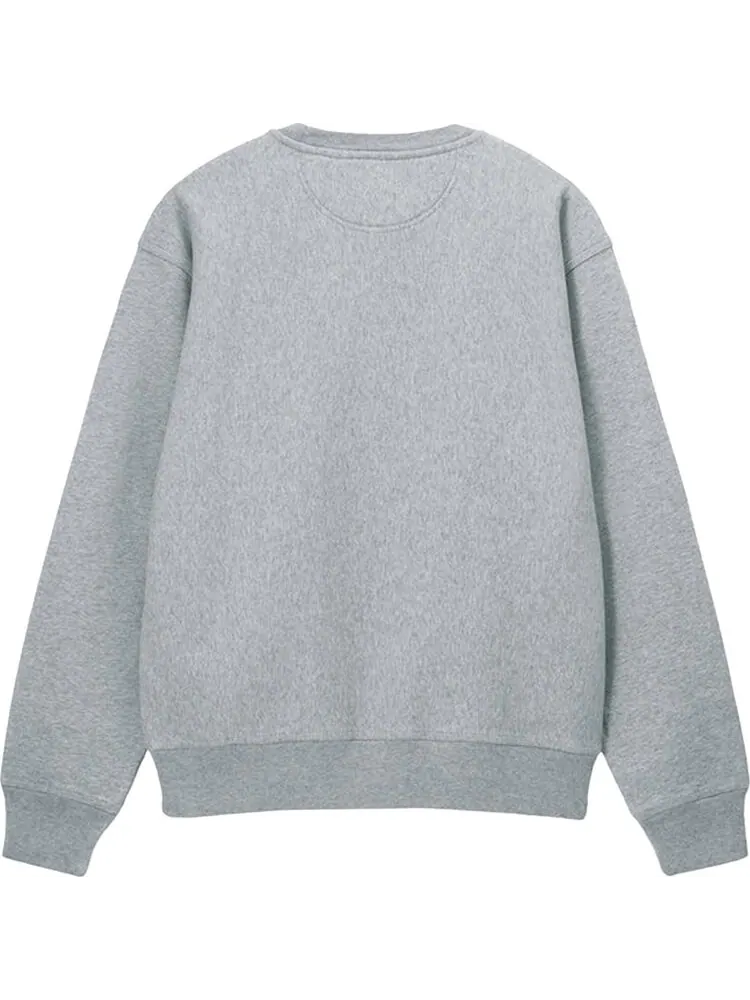 Толстовка Stussy Overdyed Stock Logo Crew 'Grey Heather' — изображение 2 из 2, серый