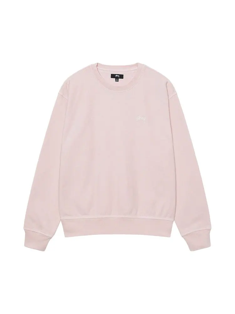 Свитер Stussy Overdyed Stock Logo Crew — изображение 1 из 2, розовый