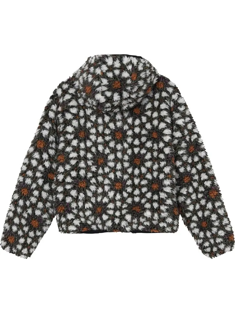 Куртка Stussy Pattern Sherpa Jacket 'Natural' — изображение 2 из 3, бежевый