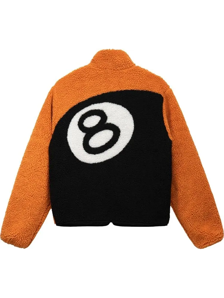 Куртка Stussy 8 Ball Sherpa Jacket 'Orange' — изображение 2 из 2, оранжевый
