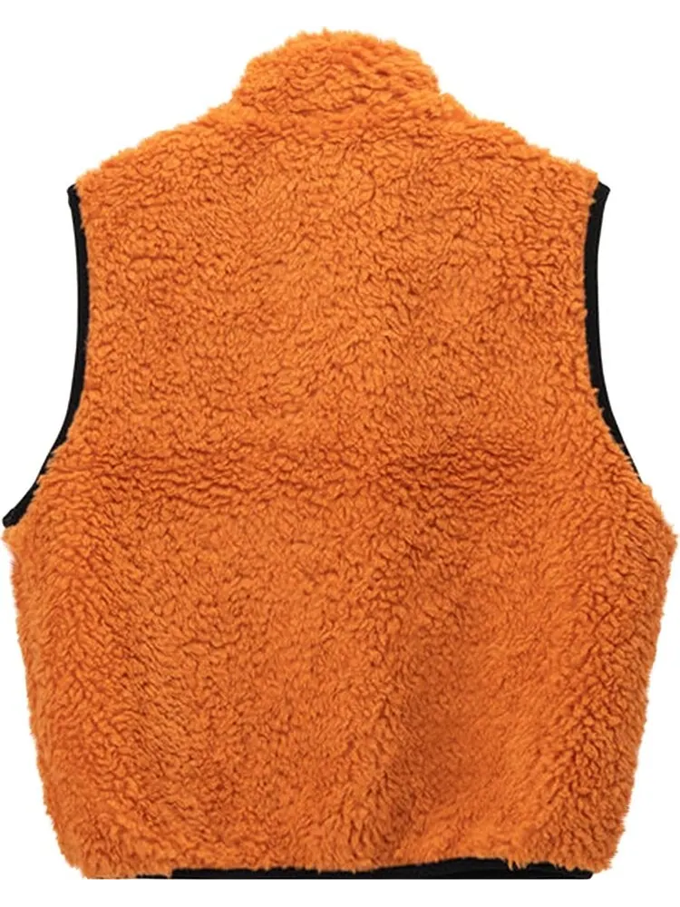 Жилет Stussy Sherpa Vest 'Orange' — изображение 2 из 3, оранжевый