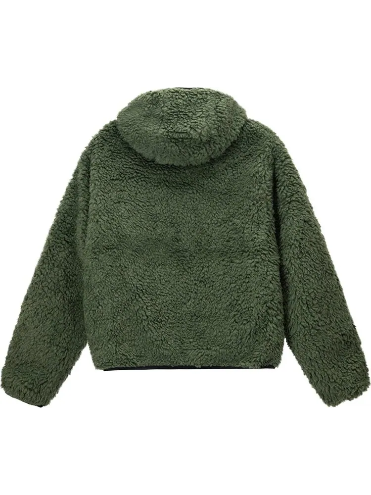 Куртка Stussy Sherpa — изображение 2 из 3, оливковый