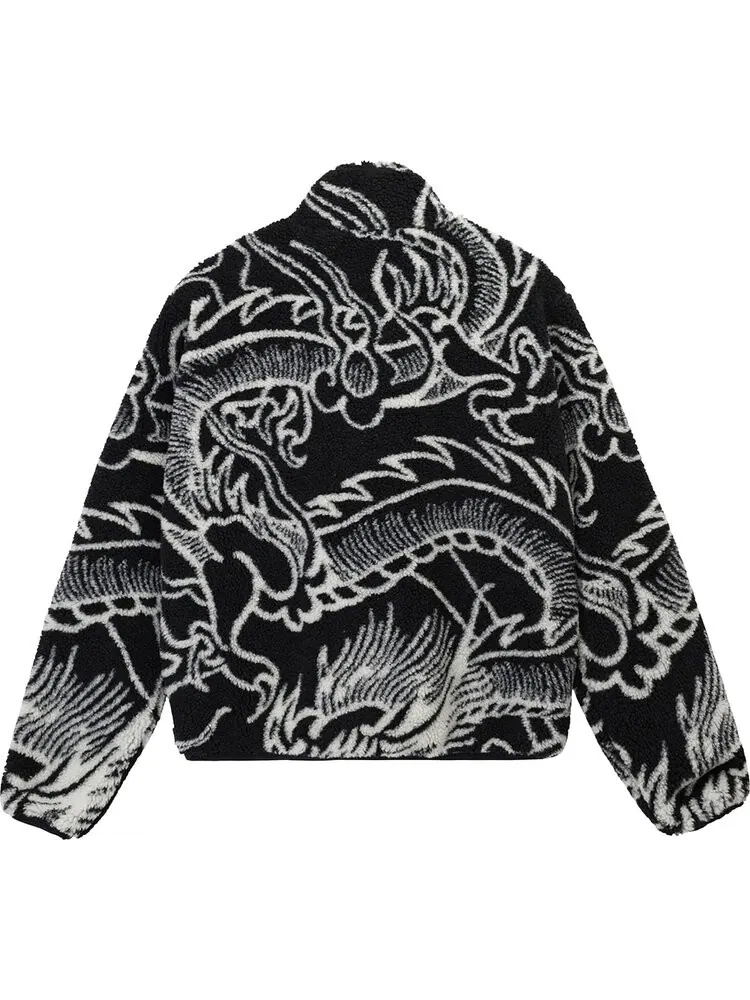 Куртка Stussy Dragon Sherpa — изображение 2 из 4, черный